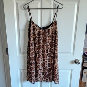 Leopard Print Slip Dress